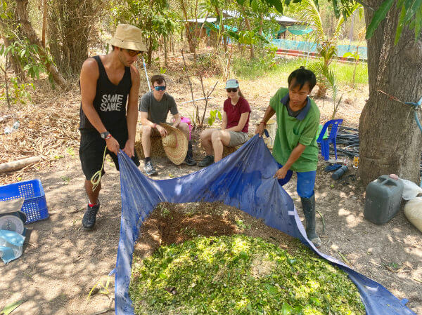 mixing materials for organic compost